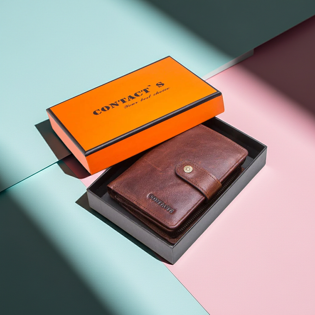 Women's Genuine Leather Wallet Large Capacity Fashion Brown