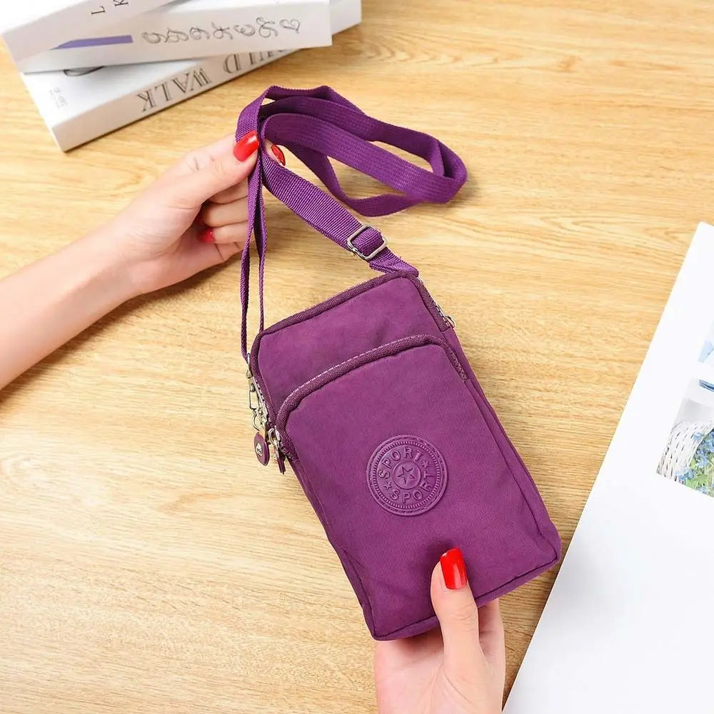 Three Layer Small Shoulder Bag Dark Purple