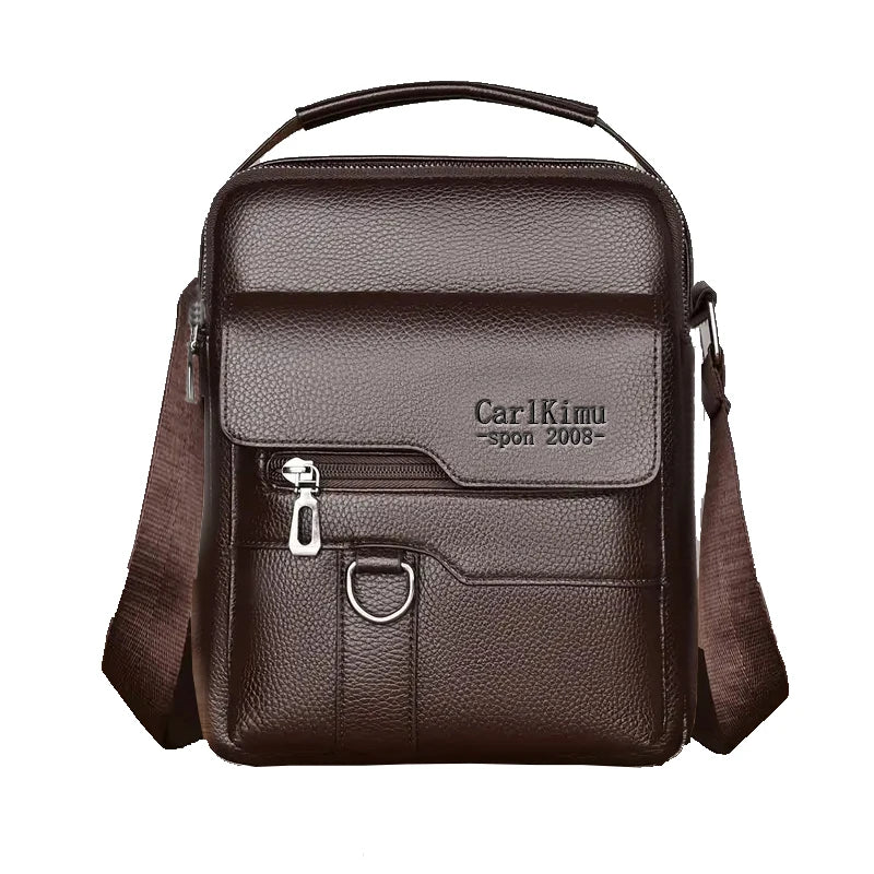 Men's Leather Cross-Body Bag Brown