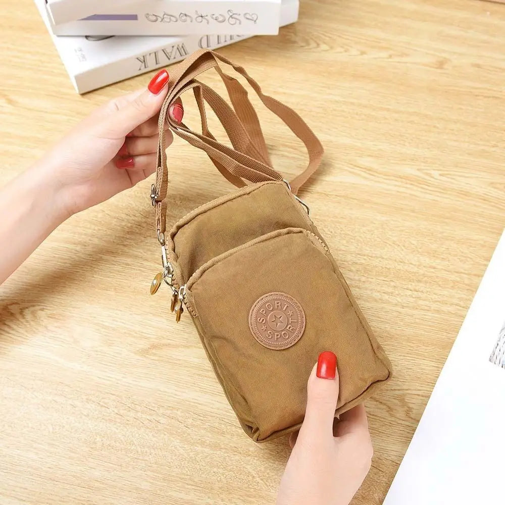 Three Layer Small Shoulder Bag Khaki