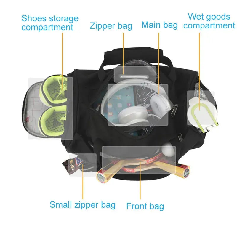 Large Bag For Sports/Travel Black