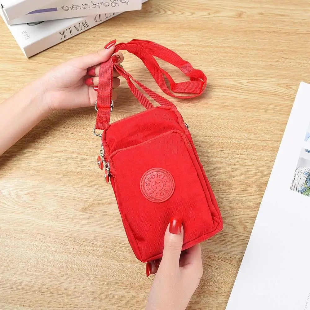 Three Layer Small Shoulder Bag Red