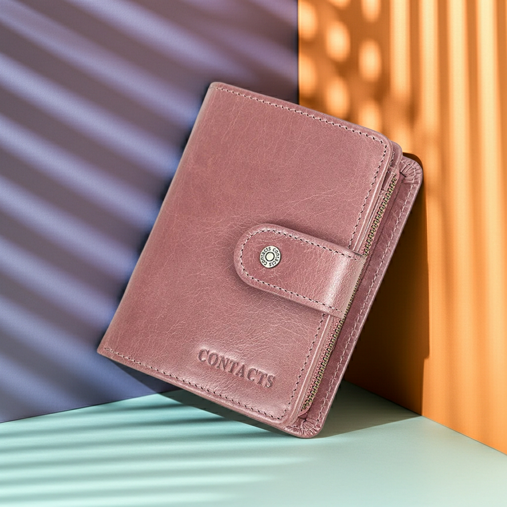 Women's Genuine Leather Wallet Large Capacity Fashion Blossom